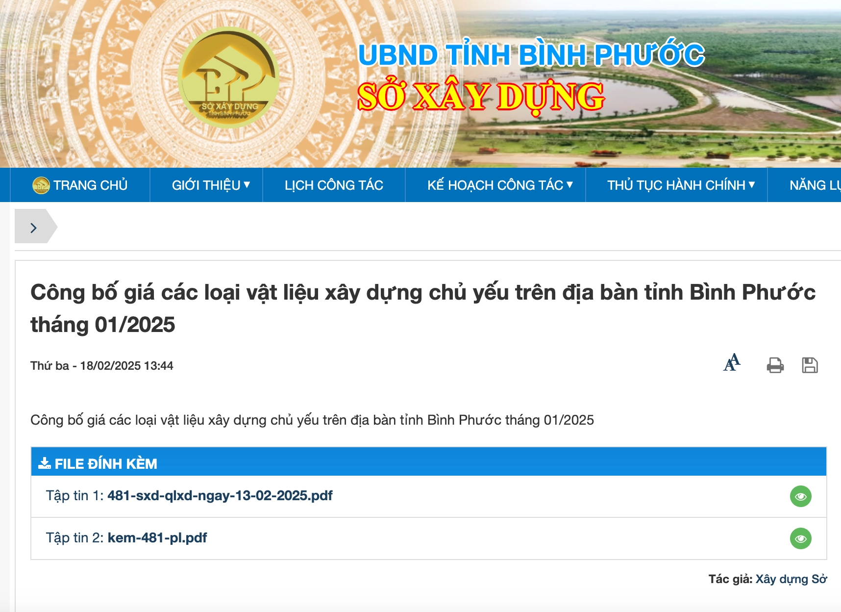 Giá vật liệu xây dựng